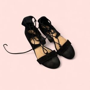 Elegant Black Lace-Up Women's Shoes